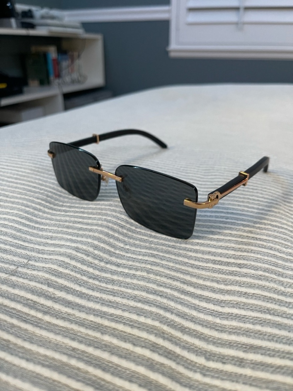 Black w/ Gold Accent Cartier Sunglasses